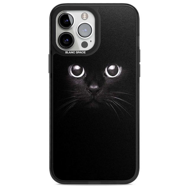 Black Cat Phone Case iPhone 13 Pro Max / Magsafe Black Impact Case Blanc Space