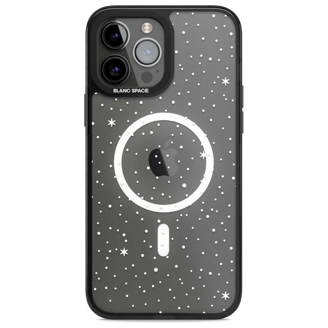 Celestial Starry Sky White Phone Case iPhone 13 Pro Max / Magsafe Black Impact Case Blanc Space