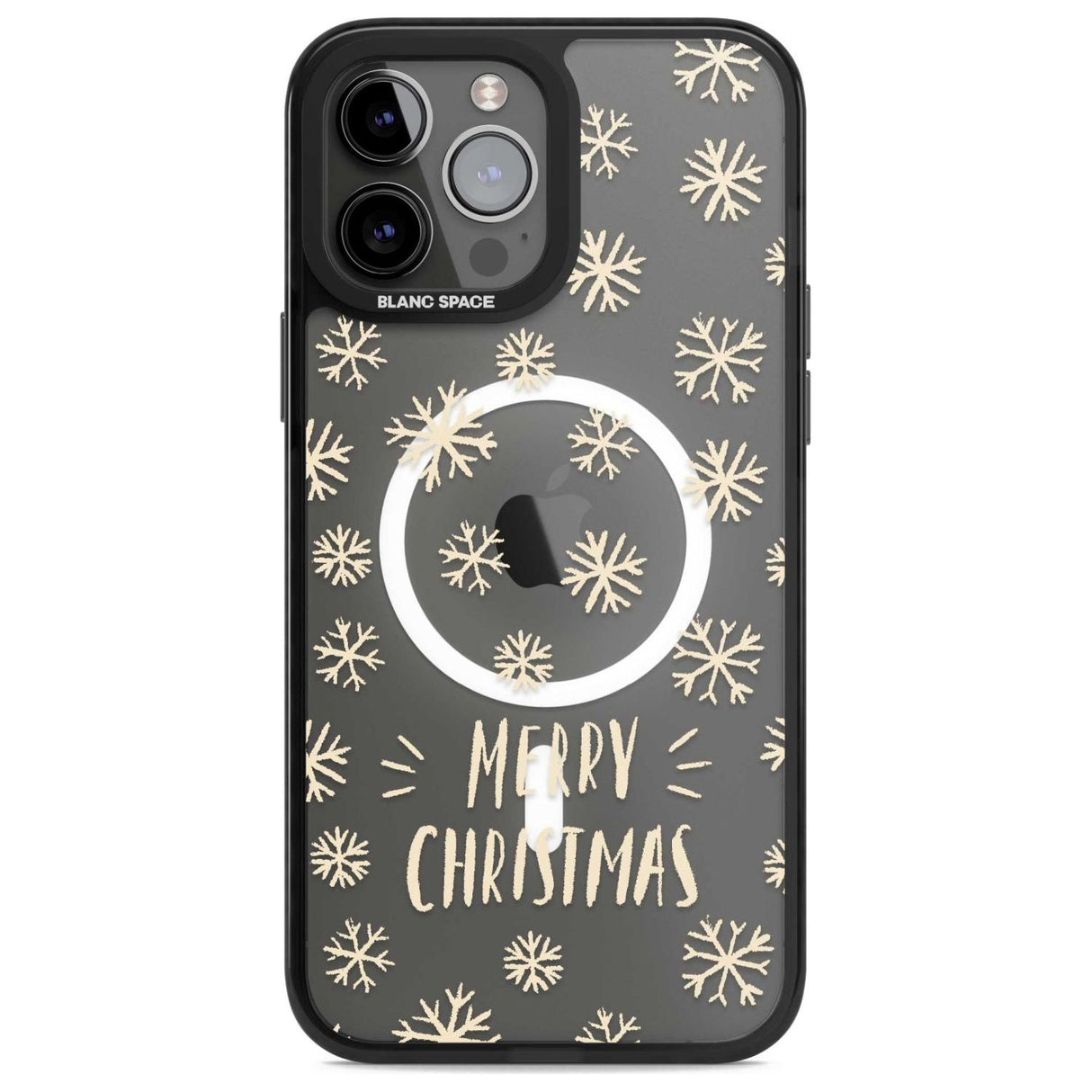 Christmas Snowflake Pattern Phone Case iPhone 13 Pro Max / Magsafe Black Impact Case Blanc Space