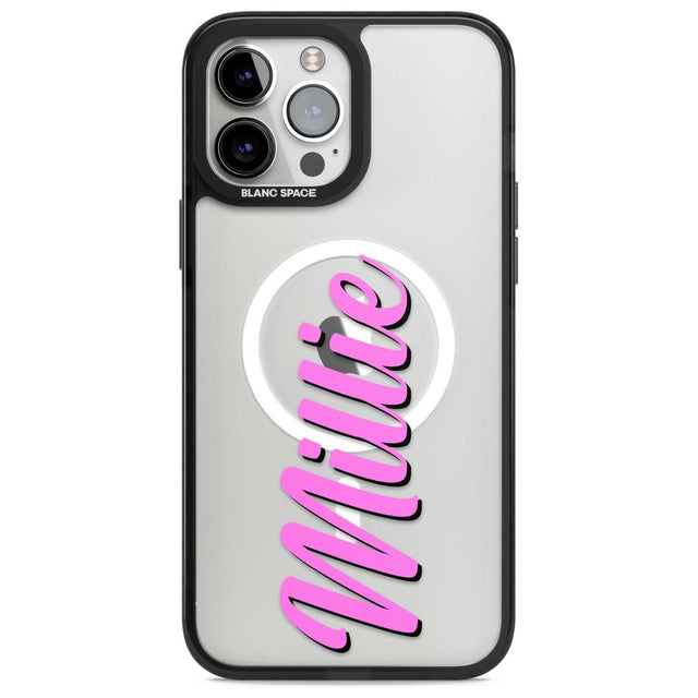 Personalised Clear Text  3C Custom Phone Case iPhone 13 Pro Max / Magsafe Black Impact Case Blanc Space