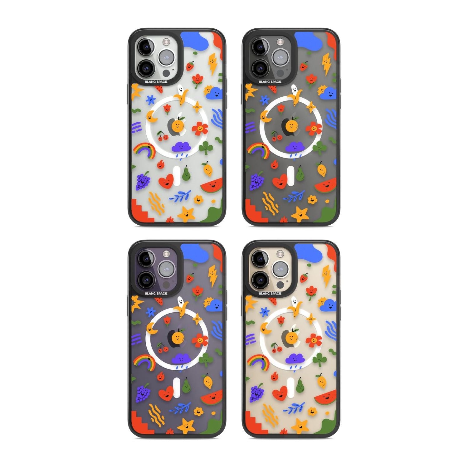 Mixed Cute Icon Pattern - Clear