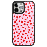 Red on Pink Dalmatian Polka Dot Spots