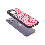 Red on Pink Dalmatian Polka Dot Spots