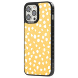 White on Yellow Dalmatian Polka Dot Spots