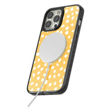 White on Yellow Dalmatian Polka Dot Spots