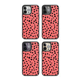 Black on Salmon Pink Dalmatian Polka Dot Spots Phone Case iPhone 15 Pro Max / Black Impact Case,iPhone 15 Plus / Black Impact Case,iPhone 15 Pro / Black Impact Case,iPhone 15 / Black Impact Case,iPhone 15 Pro Max / Impact Case,iPhone 15 Plus / Impact Case,iPhone 15 Pro / Impact Case,iPhone 15 / Impact Case,iPhone 15 Pro Max / Magsafe Black Impact Case,iPhone 15 Plus / Magsafe Black Impact Case,iPhone 15 Pro / Magsafe Black Impact Case,iPhone 15 / Magsafe Black Impact Case,iPhone 14 Pro Max / Black Impact Ca