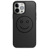 Dark Smiley Face Phone Case iPhone 13 Pro Max / Magsafe Black Impact Case Blanc Space