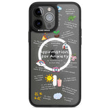 Anxiety White Text Phone Case iPhone 13 Pro Max / Magsafe Black Impact Case Blanc Space