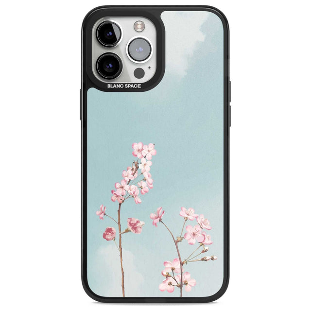 Blossom Flower Sky Phone Case iPhone 13 Pro Max / Magsafe Black Impact Case Blanc Space