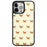 Golden Retriever Dog Pattern Phone Case iPhone 13 Pro Max / Magsafe Black Impact Case Blanc Space