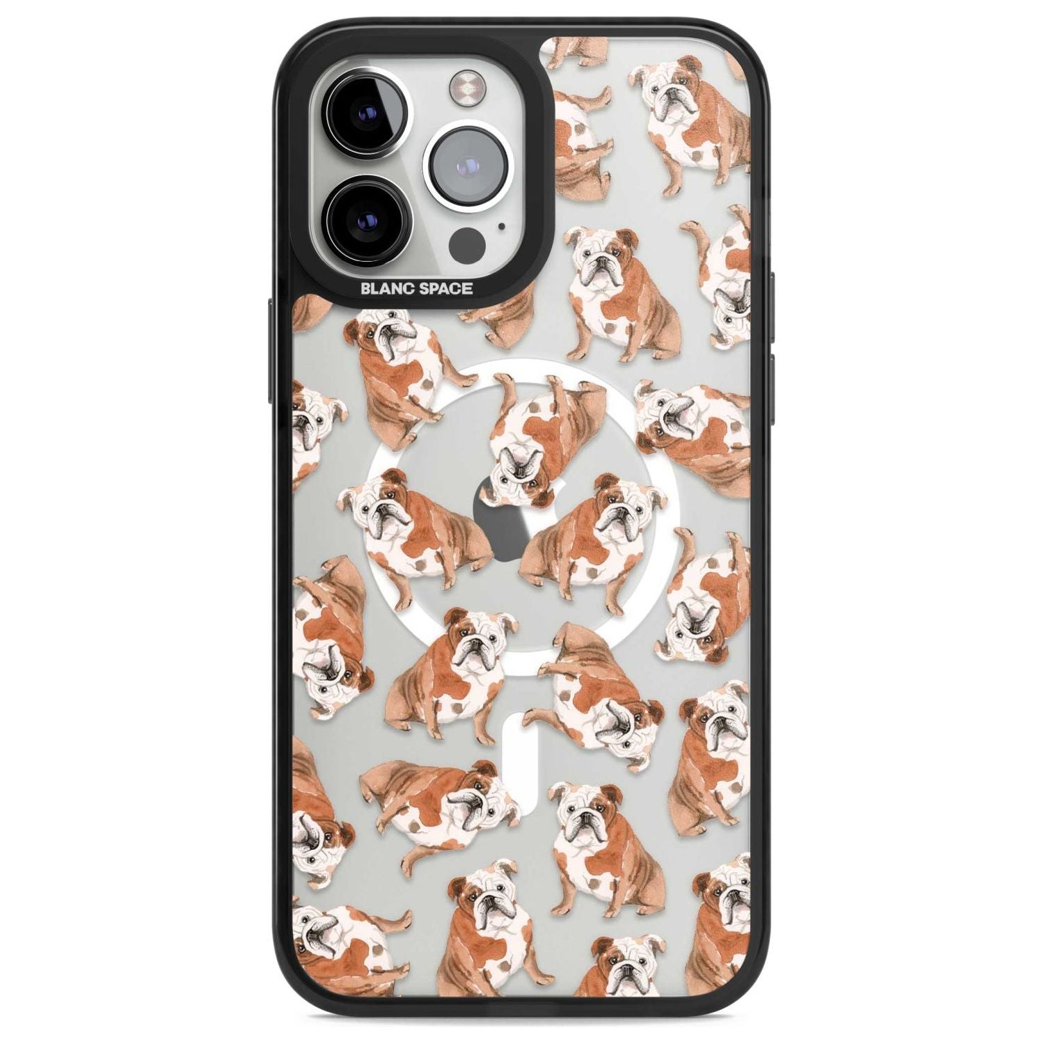 English Bulldog Watercolour Dog Pattern