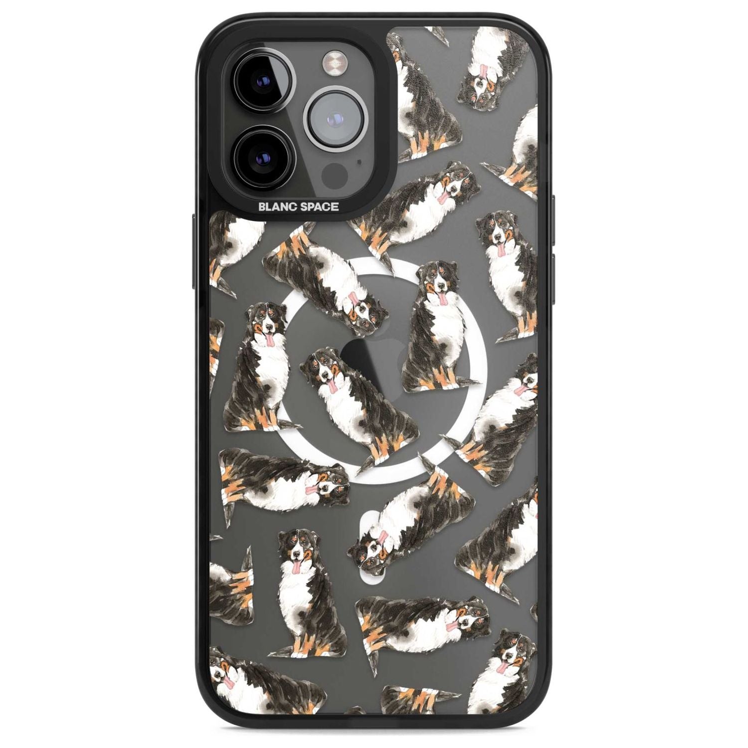Bernese Mountain Dog Watercolour Dog Pattern