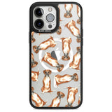 Boxer Watercolour Dog Pattern Phone Case iPhone 13 Pro Max / Magsafe Black Impact Case Blanc Space