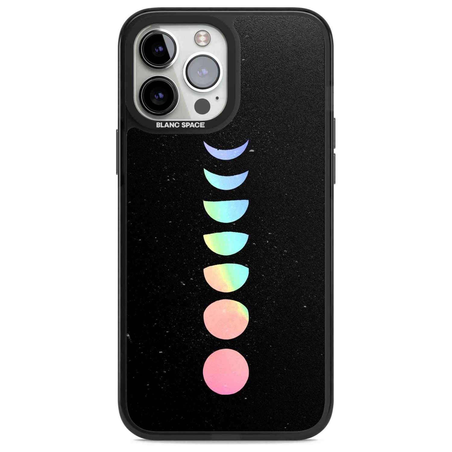 Pastel Moon Phases Phone Case iPhone 13 Pro Max / Magsafe Black Impact Case Blanc Space