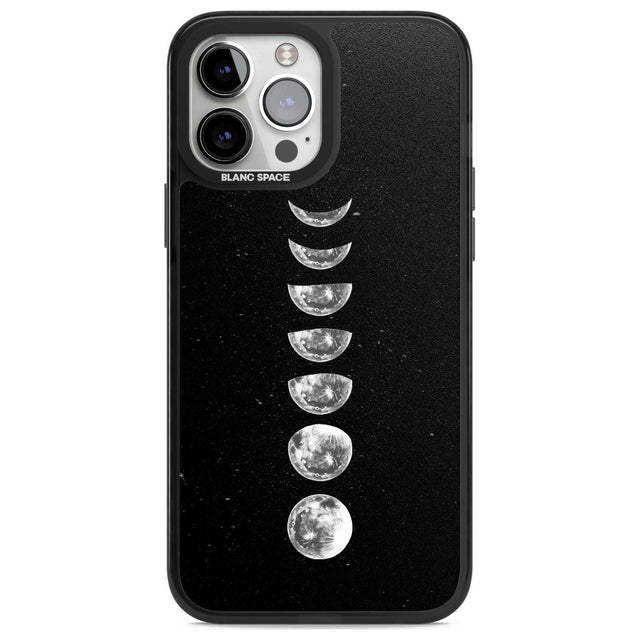 Light Watercolour Moons Phone Case iPhone 13 Pro Max / Magsafe Black Impact Case Blanc Space