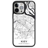 Map of Kiev, Ukraine Phone Case iPhone 13 Pro Max / Magsafe Black Impact Case Blanc Space