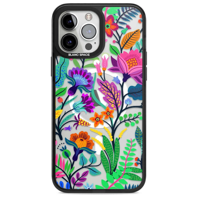 Floral Vibe Phone Case iPhone 13 Pro Max / Magsafe Black Impact Case Blanc Space