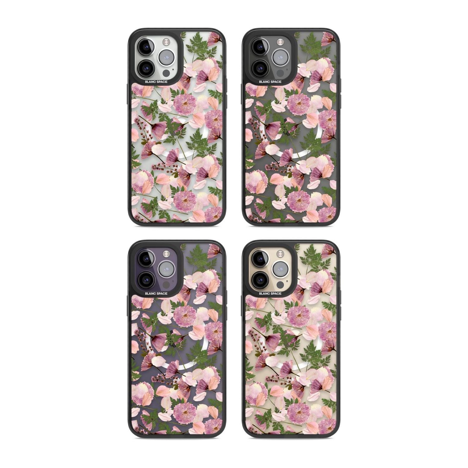 Leafy Floral Pattern Transparent Design