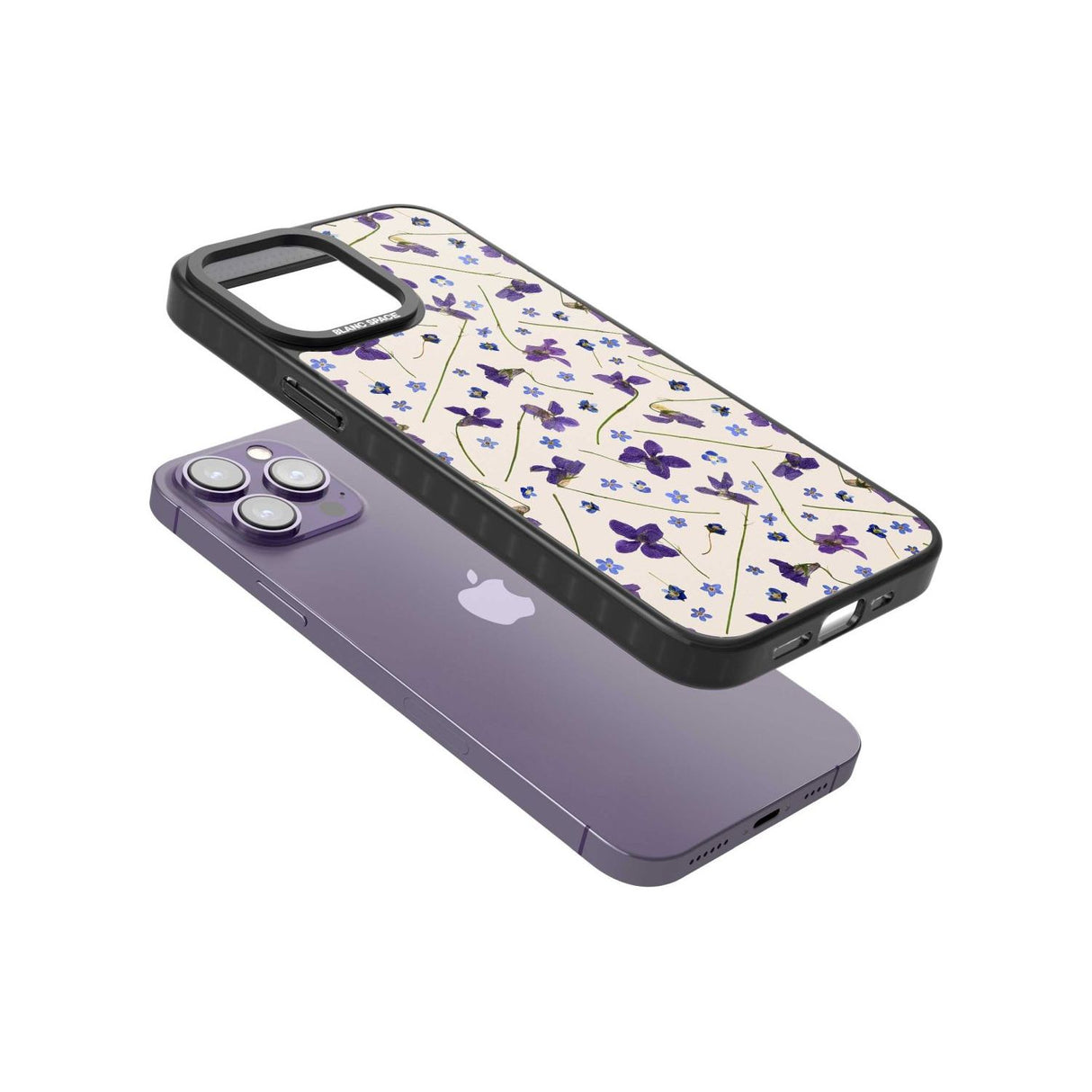 Violet Floral Pattern Design - Cream