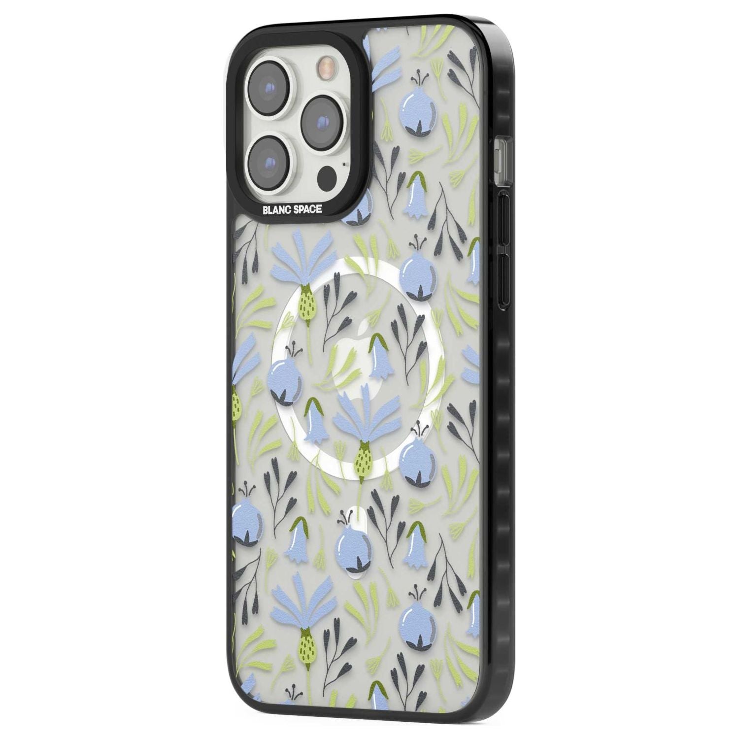 Blue Flora Transparent Floral