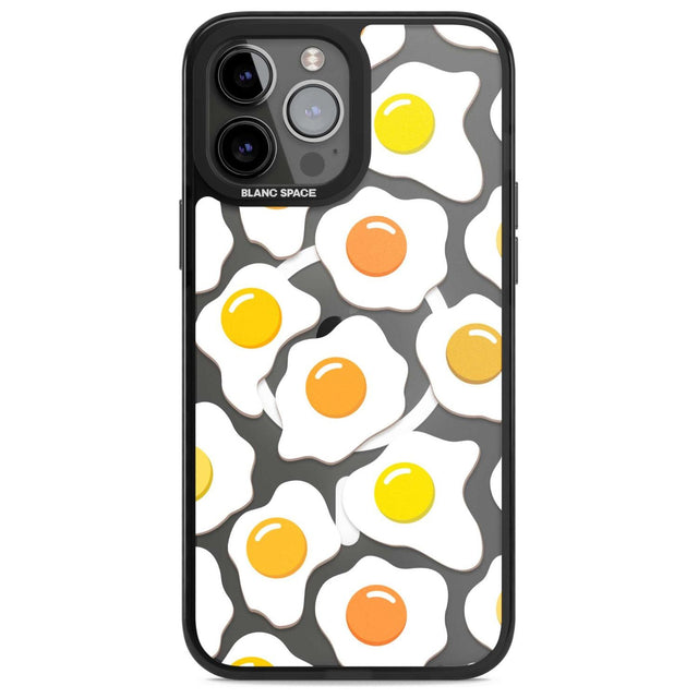 Fried Egg Pattern Phone Case iPhone 13 Pro Max / Magsafe Black Impact Case Blanc Space