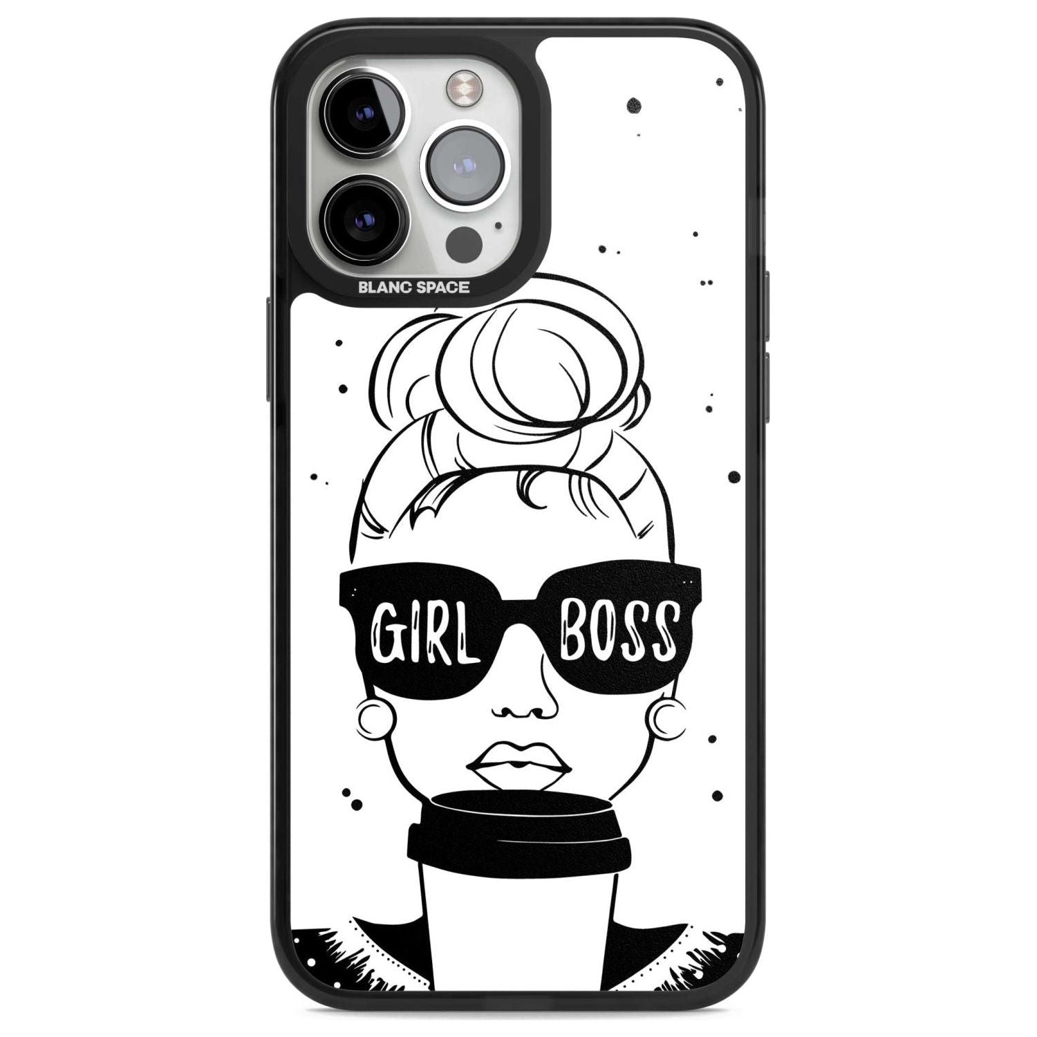 Girl Boss Phone Case iPhone 13 Pro Max / Magsafe Black Impact Case Blanc Space