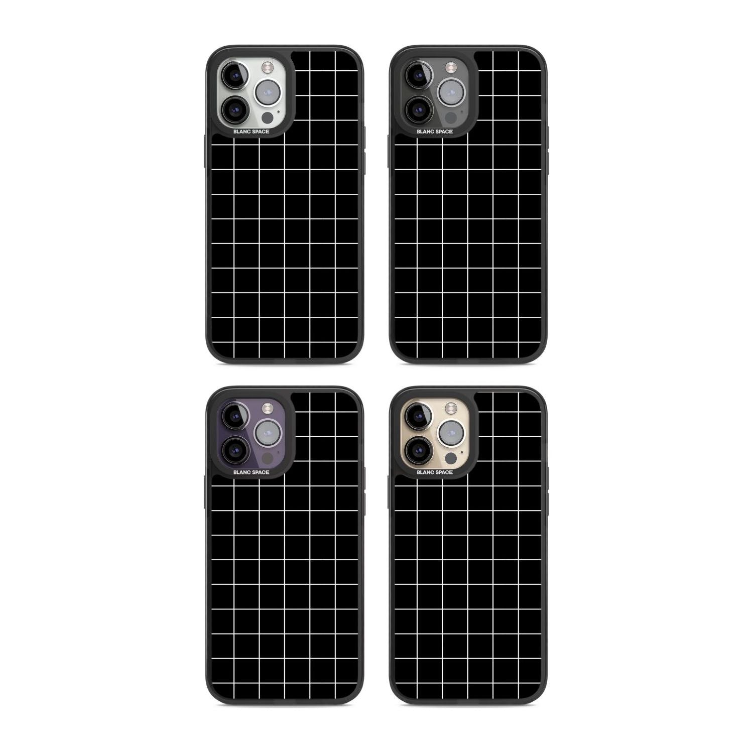 Minimalist Grid Pattern Black