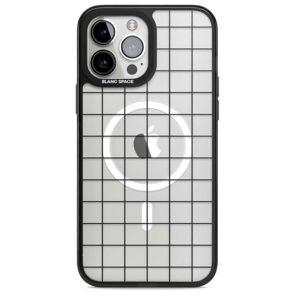 Simplistic Large Grid Pattern Black (Transparent)