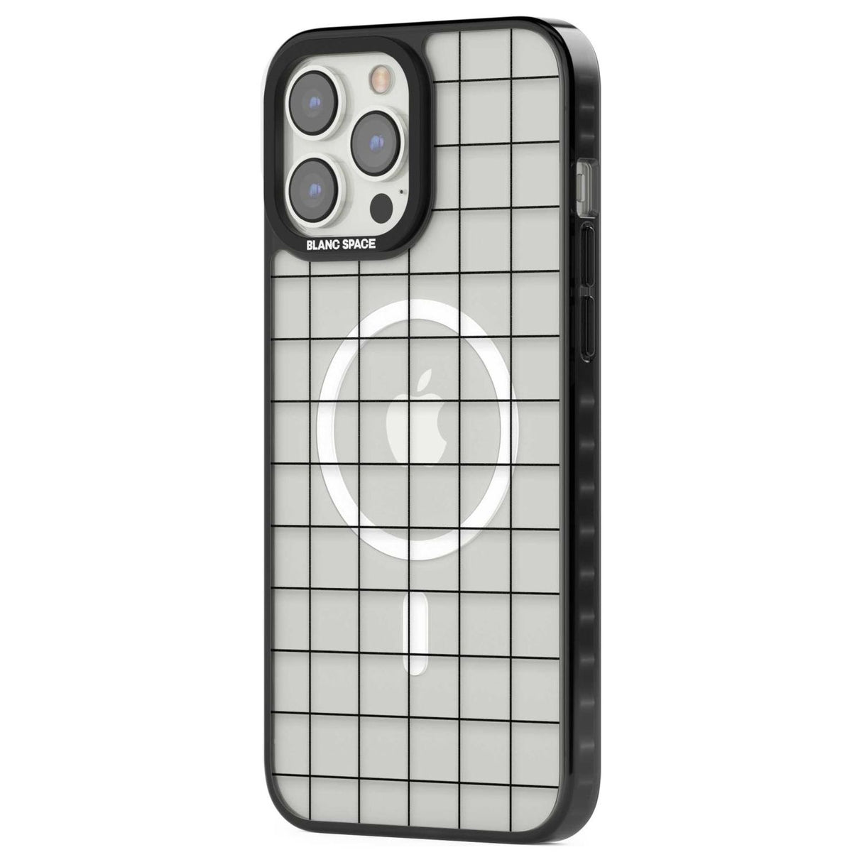 Simplistic Large Grid Pattern Black (Transparent)