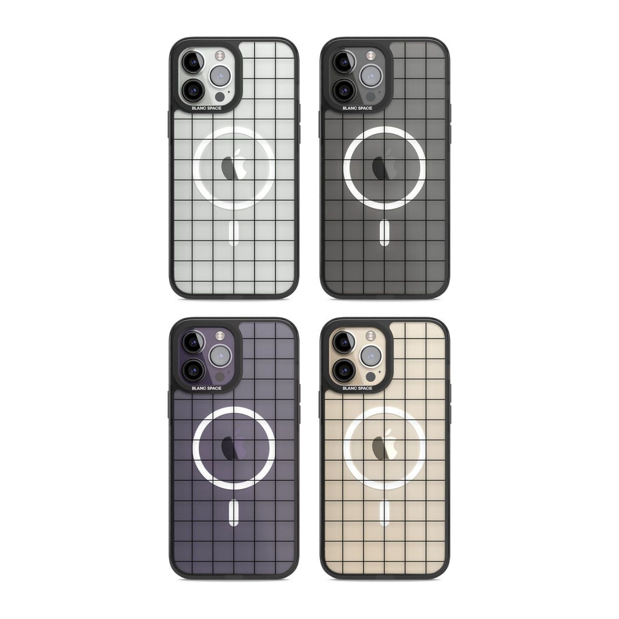 Simplistic Large Grid Pattern Black (Transparent)