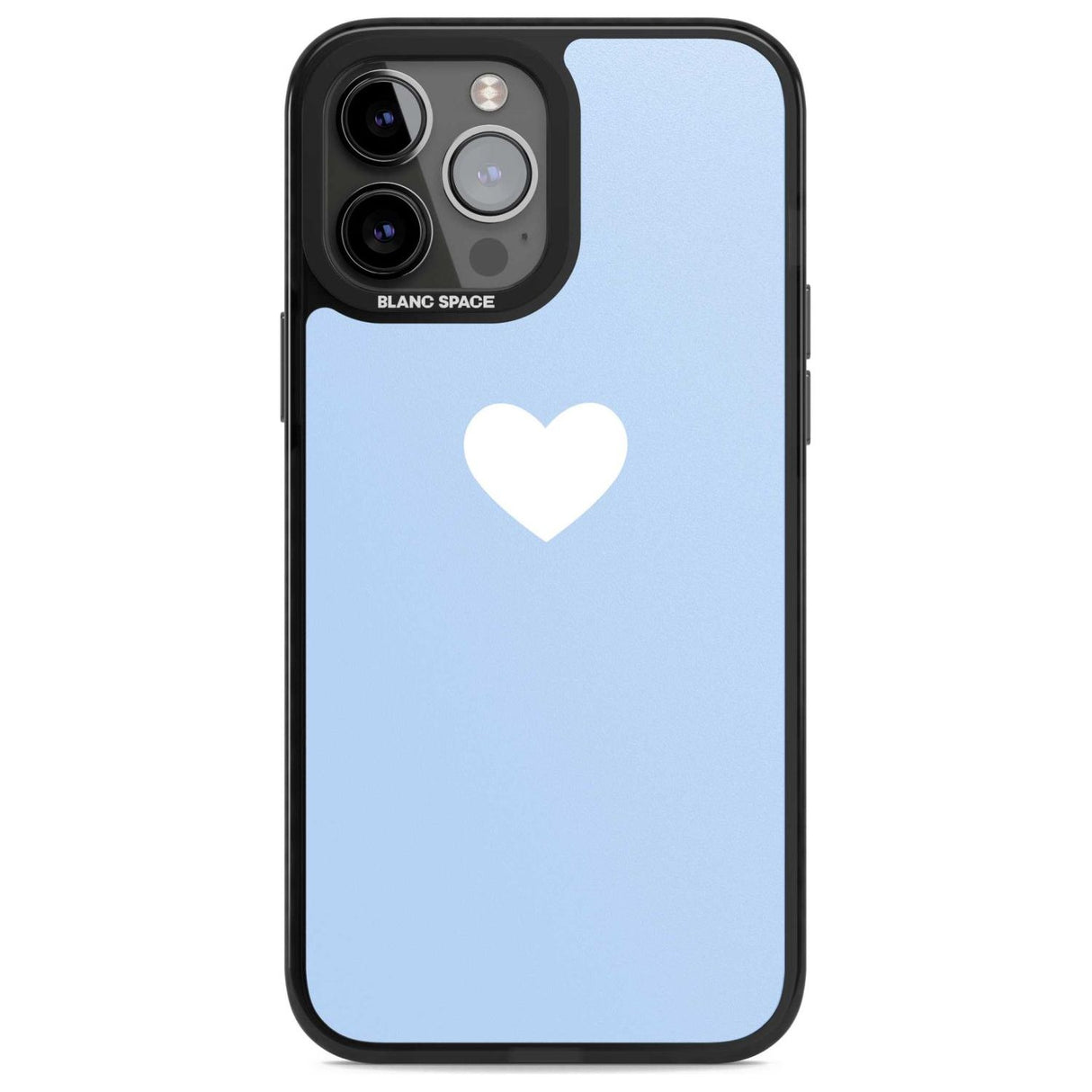 Single Heart Design: White & Baby Blue