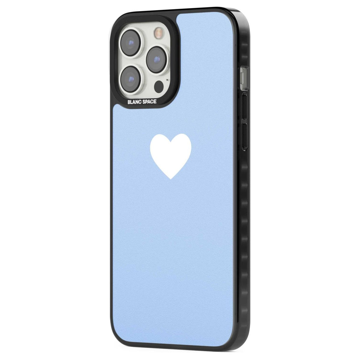 Single Heart Design: White & Baby Blue