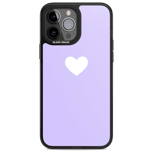 Single Heart White & Pale Purple