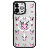 Demon Cat Pattern Phone Case iPhone 13 Pro Max / Magsafe Black Impact Case Blanc Space