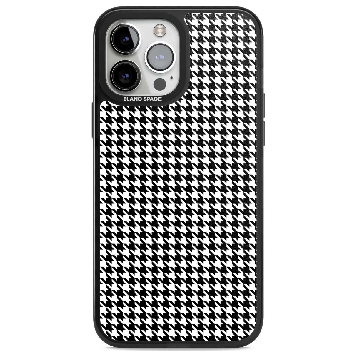 Black Houndstooth Pattern Phone Case iPhone 13 Pro Max / Magsafe Black Impact Case Blanc Space