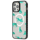 Turquoise Tiger Jungle Cat Pattern