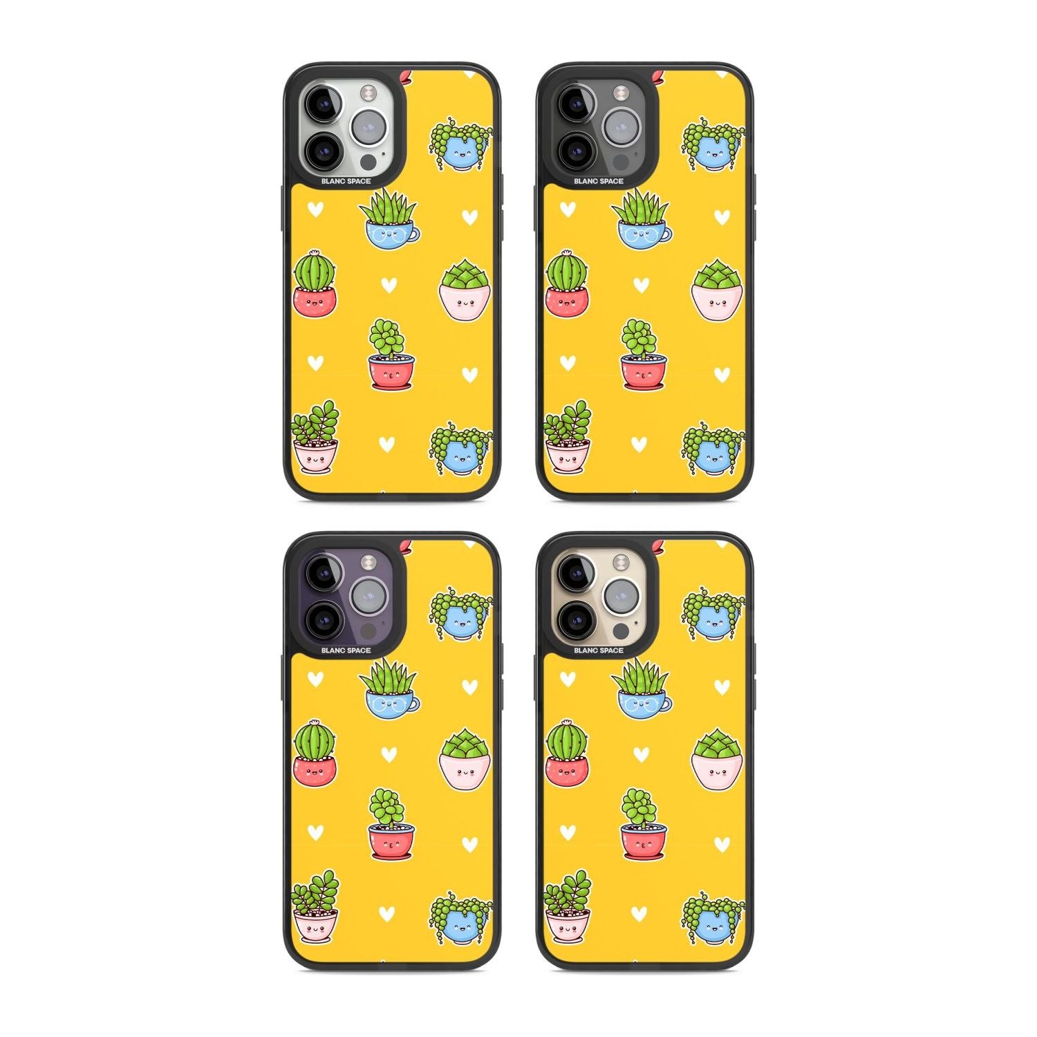 Plant Faces Kawaii Pattern