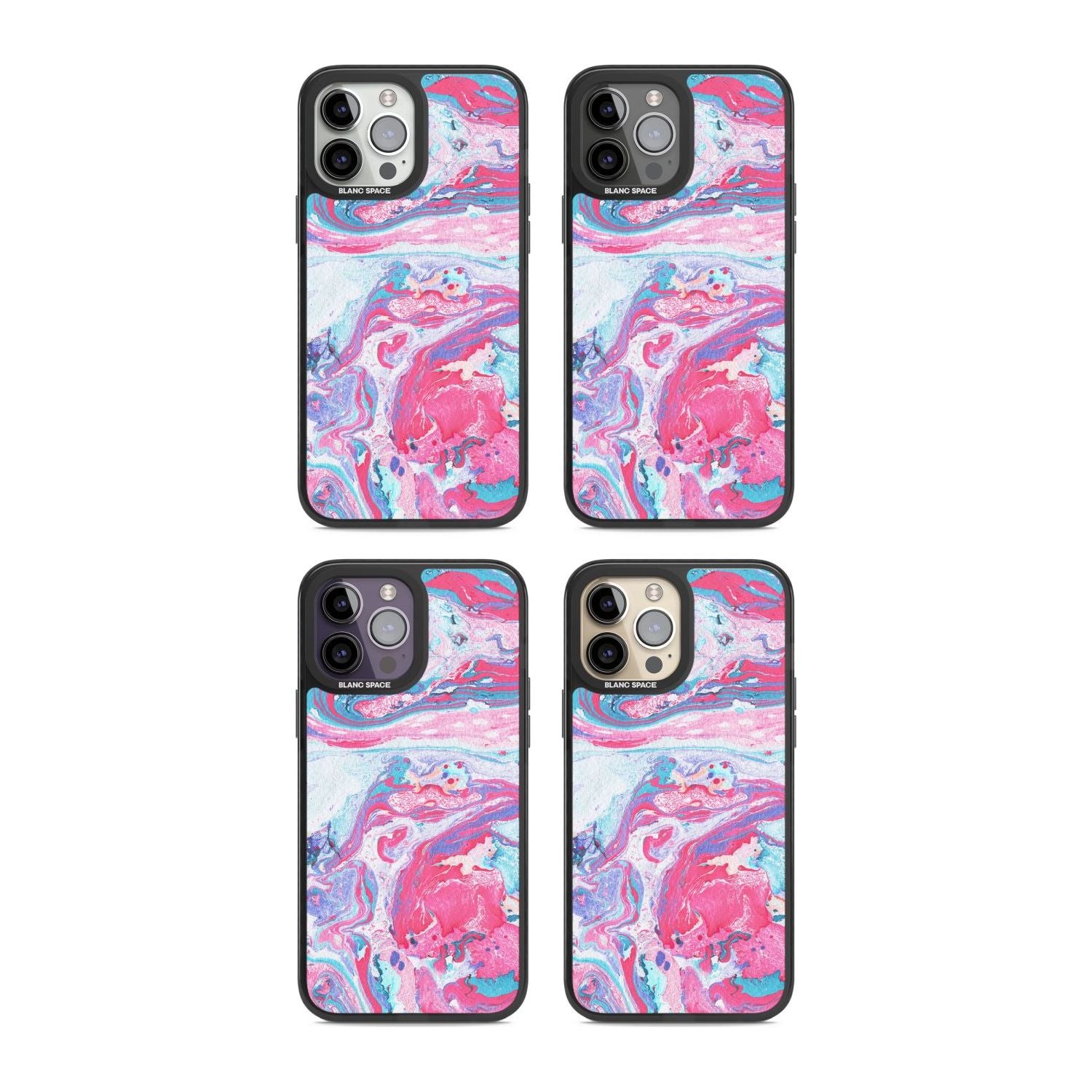 Pink, Blue & Purple Marbled Paper Pattern