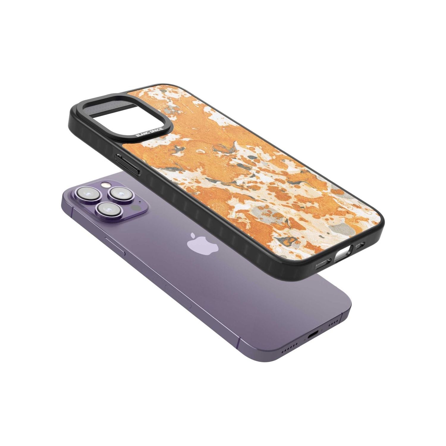Orange Marbled Paper Pattern