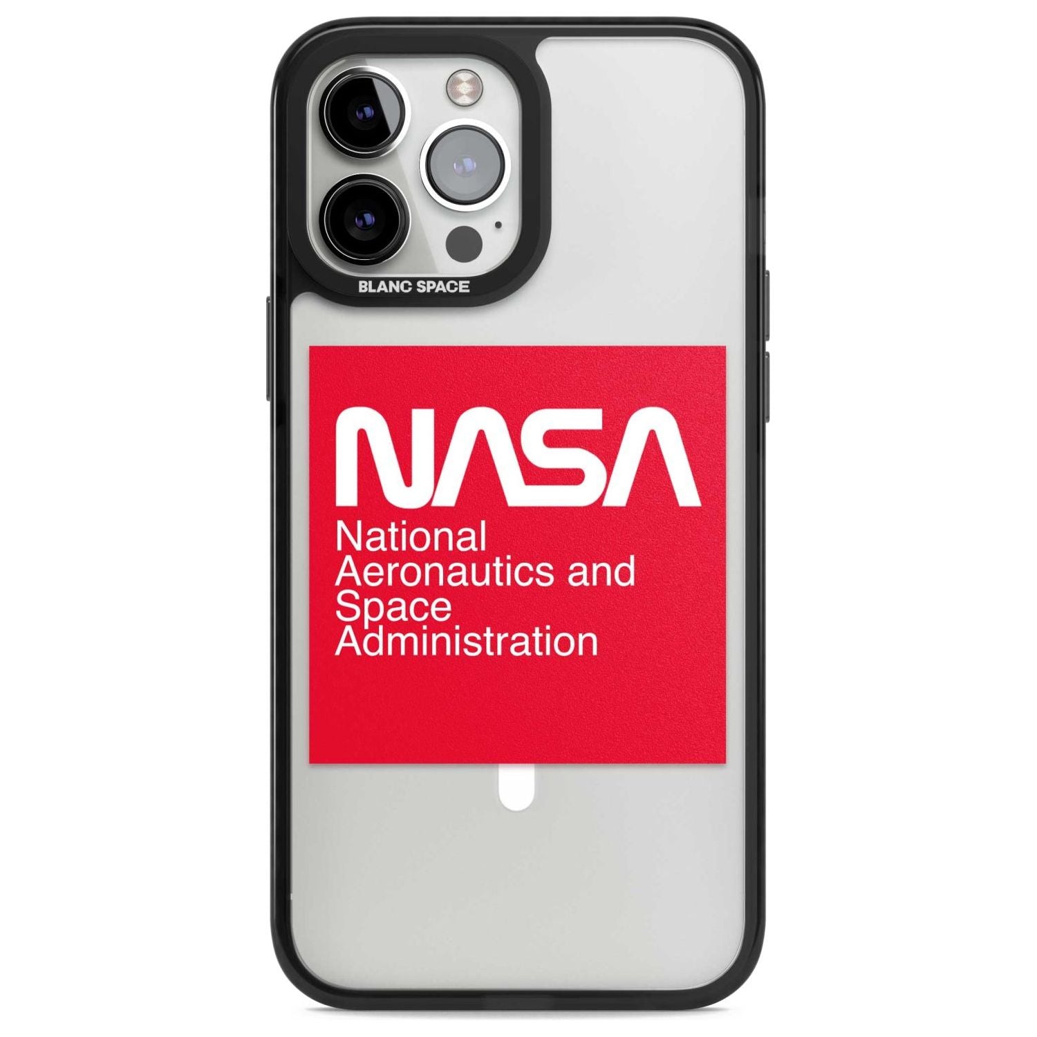 NASA The Worm Box Phone Case iPhone 13 Pro Max / Magsafe Black Impact Case Blanc Space