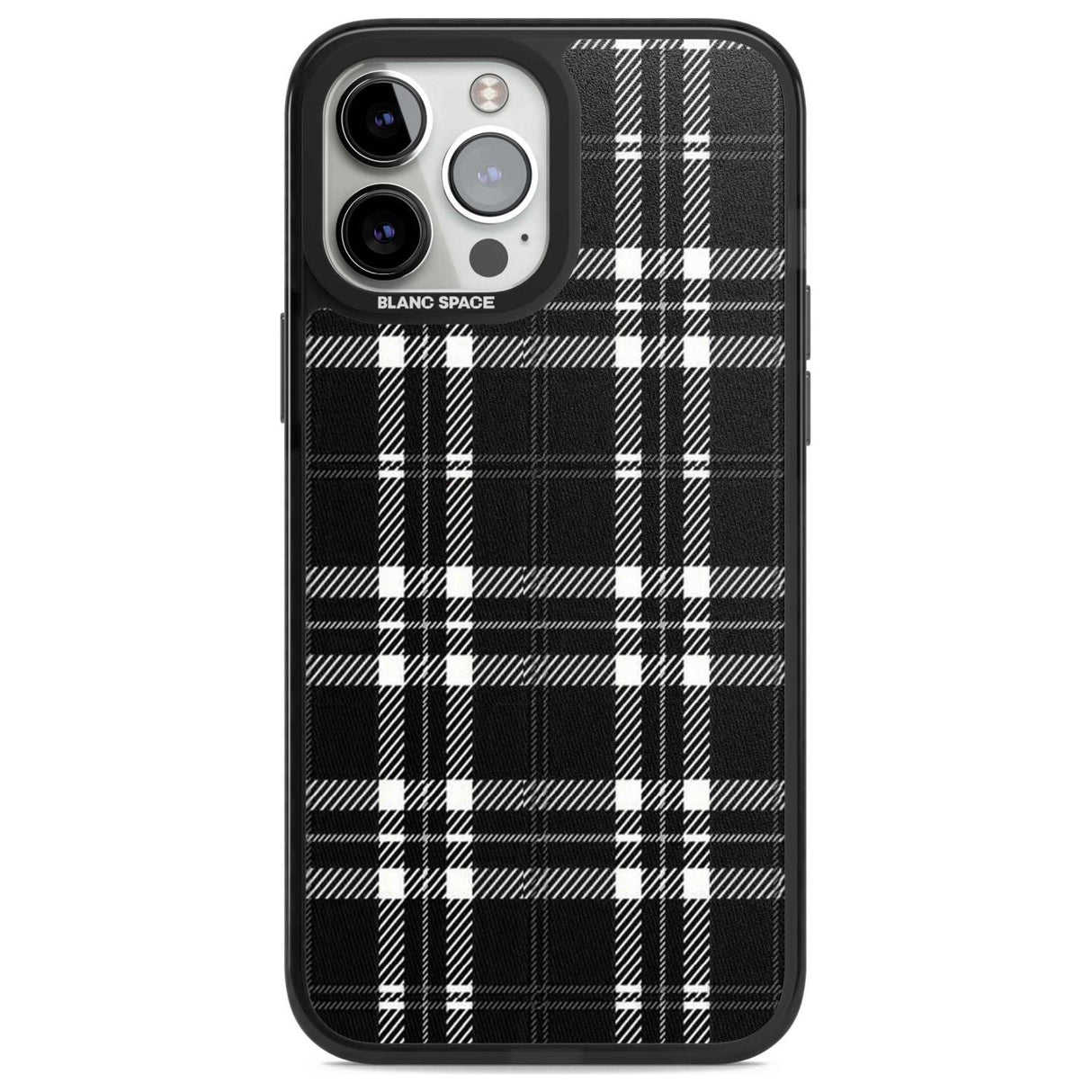 Divine Black Plaid Phone Case iPhone 13 Pro Max / Magsafe Black Impact Case Blanc Space