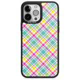 Crosshatch Plaid Phone Case iPhone 13 Pro Max / Magsafe Black Impact Case Blanc Space