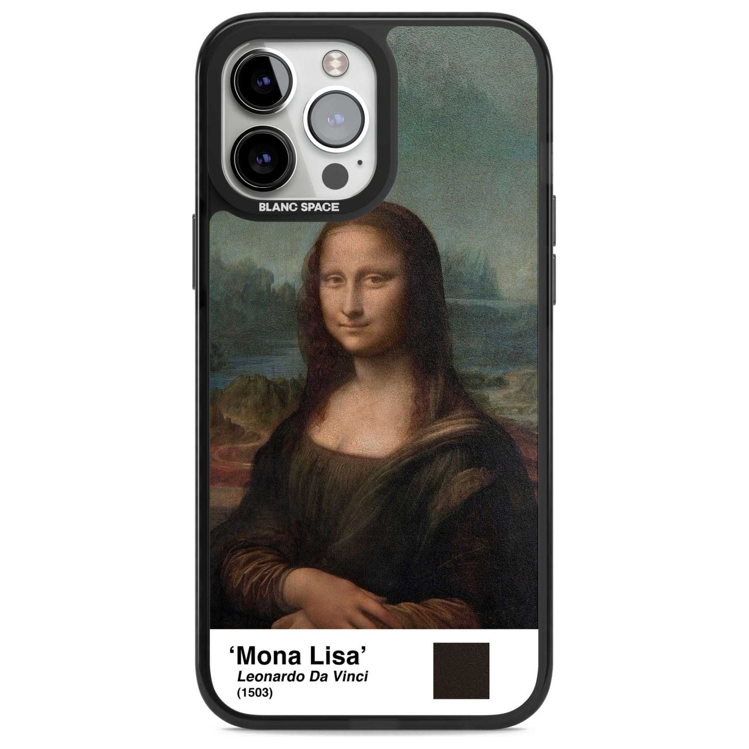 Mona Lisa Phone Case iPhone 13 Pro Max / Magsafe Black Impact Case Blanc Space