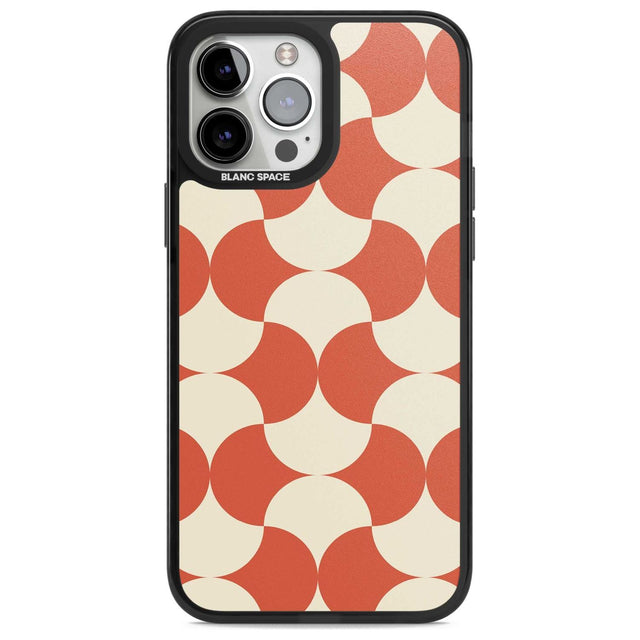 Abstract Retro Shapes: Psychedelic Pattern Phone Case iPhone 13 Pro Max / Magsafe Black Impact Case Blanc Space