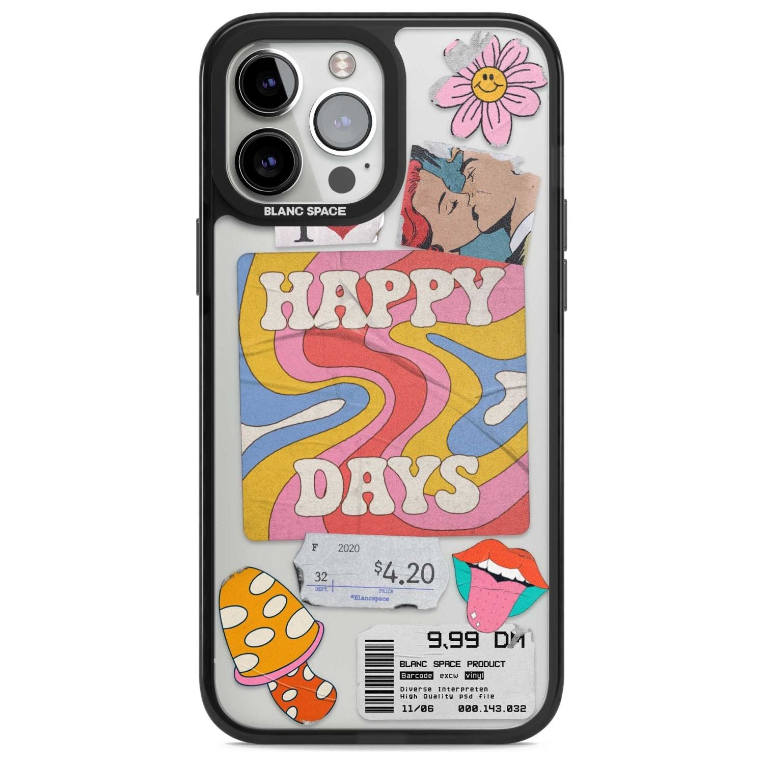 Groovy Trip Phone Case iPhone 13 Pro Max / Magsafe Black Impact Case Blanc Space