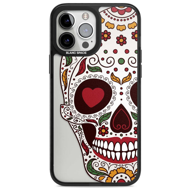 Autumn Sugar Skull Phone Case iPhone 13 Pro Max / Magsafe Black Impact Case Blanc Space