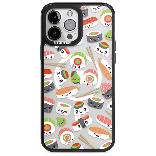 Kawaii Sushi Mix Phone Case iPhone 13 Pro Max / Magsafe Black Impact Case Blanc Space