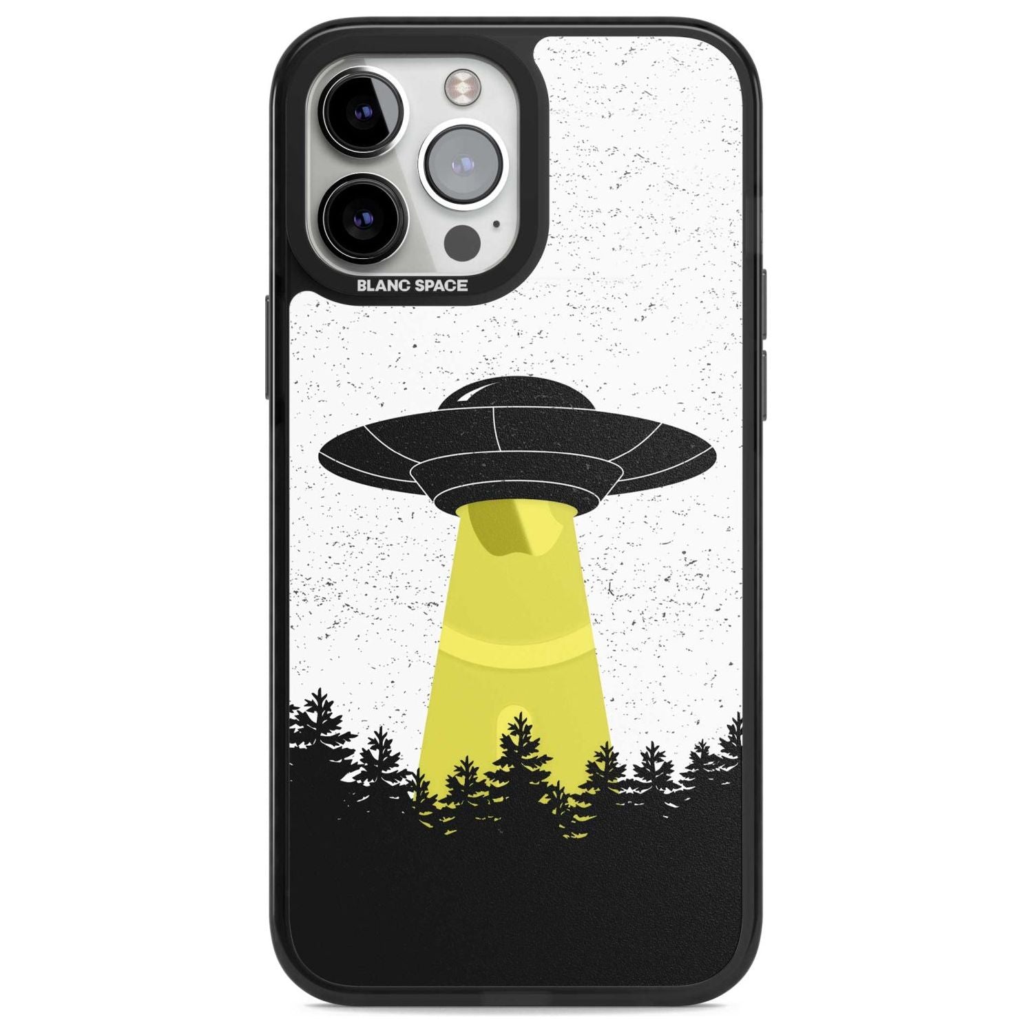 Alien Abduction Phone Case iPhone 13 Pro Max / Magsafe Black Impact Case Blanc Space