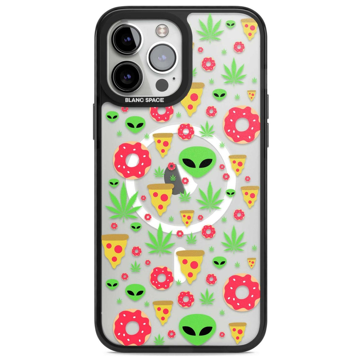 Martians & Munchies Phone Case iPhone 13 Pro Max / Magsafe Black Impact Case Blanc Space