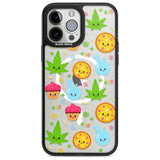 Kawaii Weed Pattern Phone Case iPhone 13 Pro Max / Magsafe Black Impact Case Blanc Space